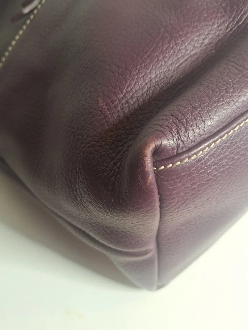 Dooney & Bourke Dillen Double Pocket Satchel Large Handbag Purse Purple Plum